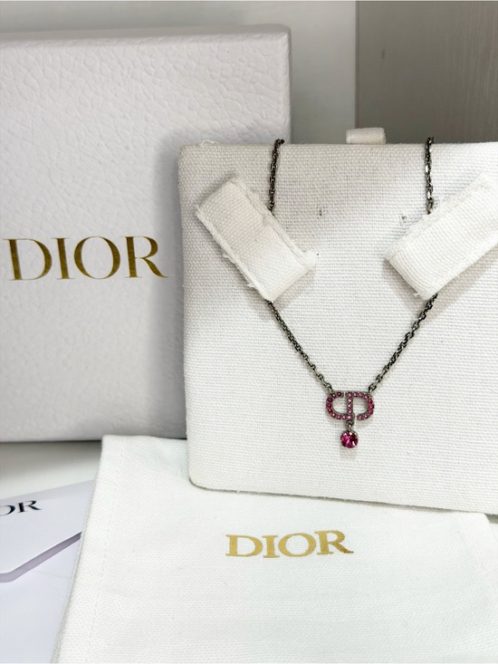 Dior Jewelry - 🌷DIOR Petit Pink Crystal 'CD' Pendant Necklace